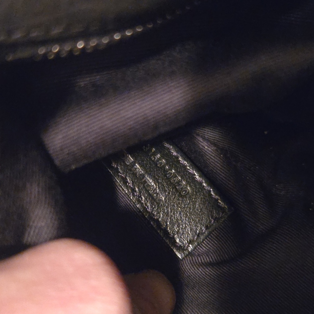 Saint Laurent Black Croc Embossed Nubuck Medium Niki Bag - Picture 9 of 11